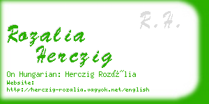 rozalia herczig business card